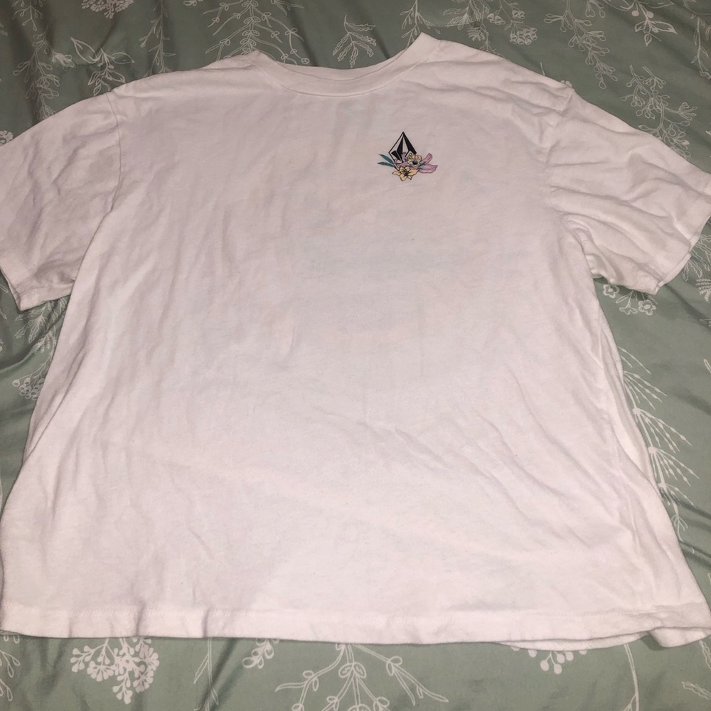 White Volcom Graphic Tee